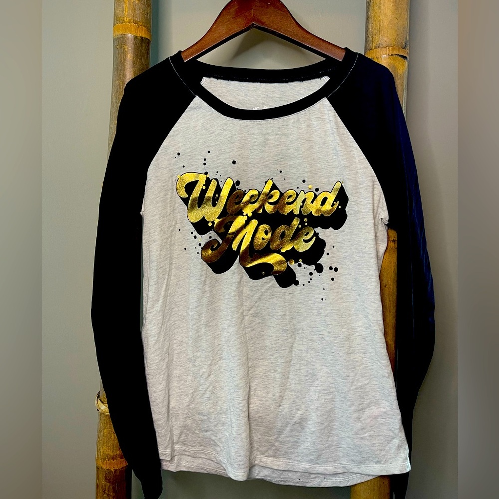 Justice super cute long sleeve tee weekend mode